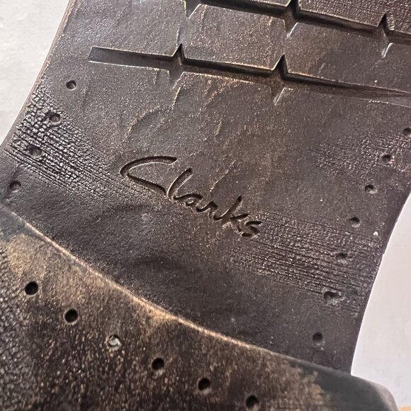 Clarks Mens Brown Nubuck Shearling Lined Ankle Boots 10M Winter Warm - Picture 11 of 14